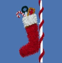 7.5' Garland Stocking Pole Mount - Liberty Flag & Specialty
