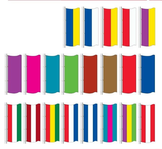 8' x 3' Tall Color Flags - Liberty Flag & Specialty