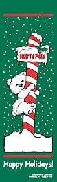 96" x 30" Sunbrella Street Banner - Happy Holidays North Pole Bear - Liberty Flag & Specialty