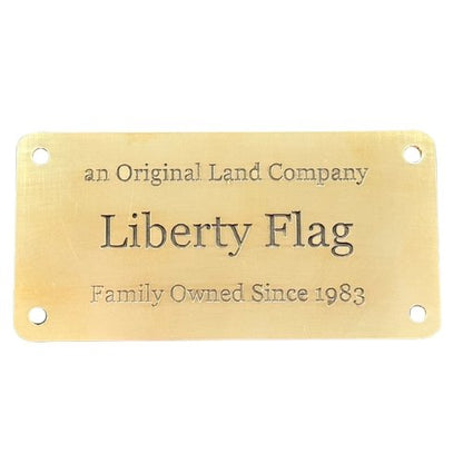 Brass Plaque - Liberty Flag & Specialty