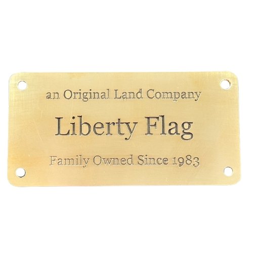 Brass Plaque - Liberty Flag & Specialty
