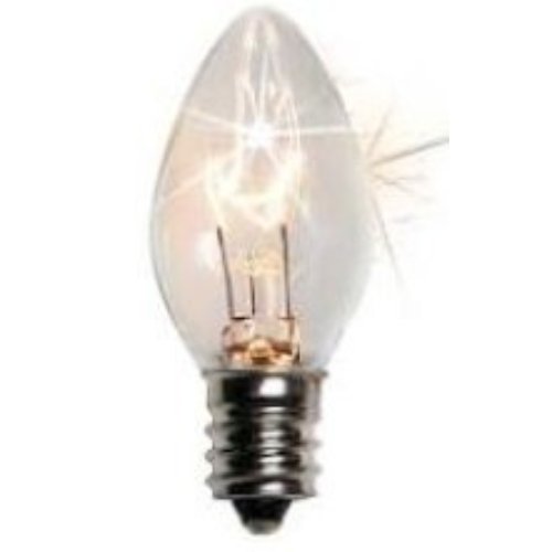 C7 - 7W Clear Twinkle Incandescent Bulb 25pk - Liberty Flag & Specialty