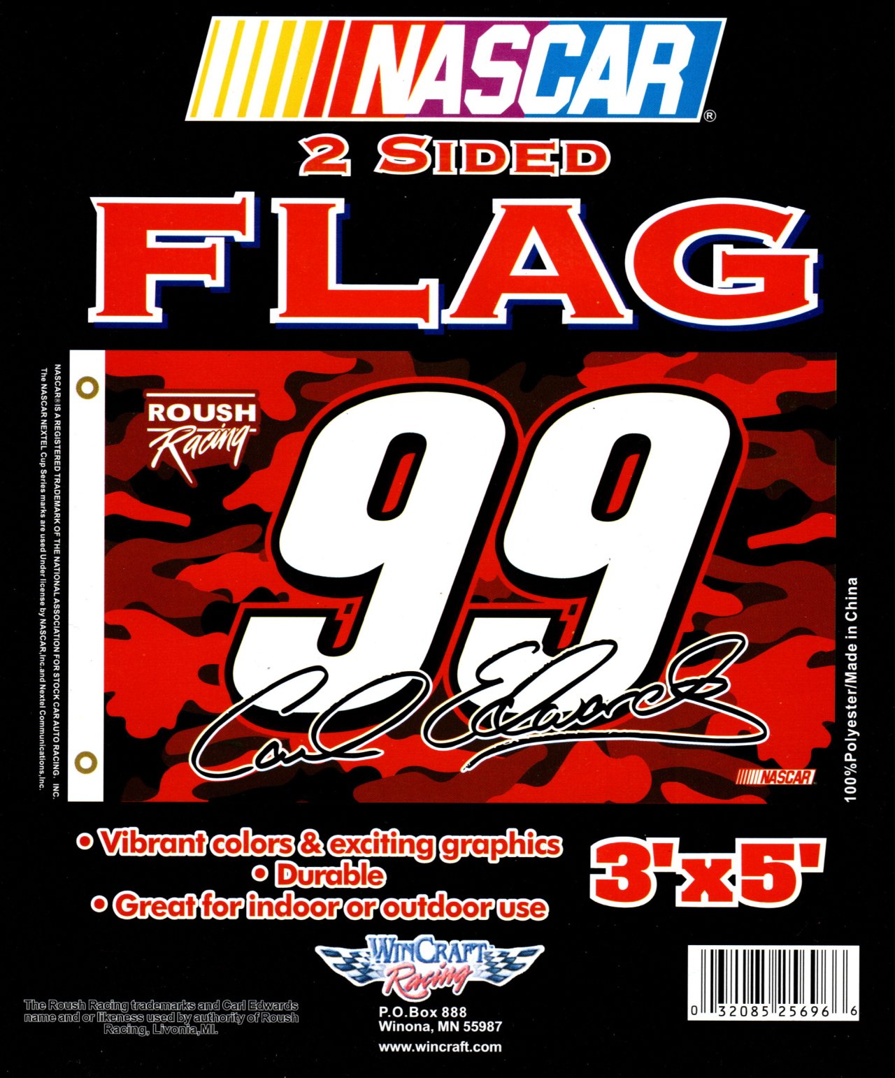 Carl Edwards 2 sided flag - Liberty Flag & Specialty