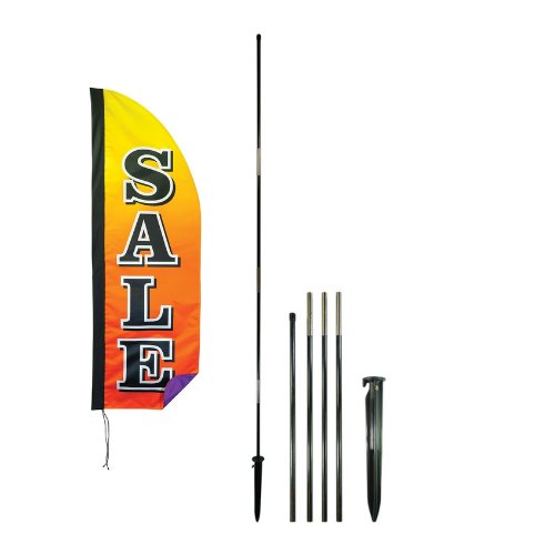 Compact Sale Feather Double Sided Flag Set - Liberty Flag & Specialty