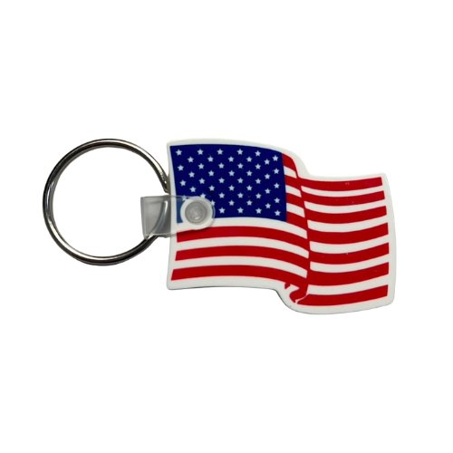 Custom Key Fobs - Spot Color - Liberty Flag & Specialty