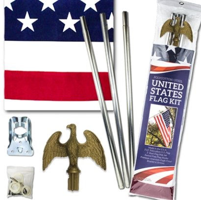 Economy American Flagpole Kit - Liberty Flag & Specialty