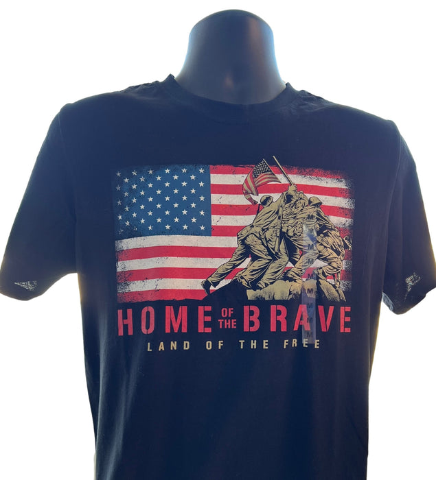 Home Of The Brave T-Shirt - Liberty Flag & Specialty
