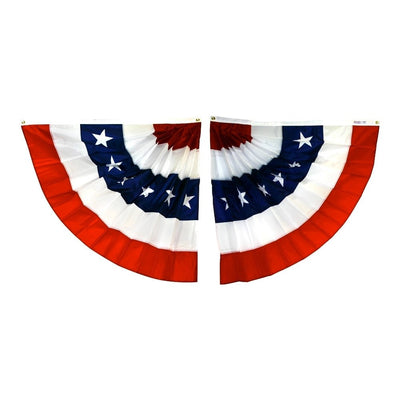 Patriotic Half Pleated Fan - Liberty Flag & Specialty