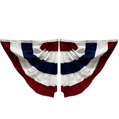 Patriotic Half Pleated Fan - Liberty Flag & Specialty
