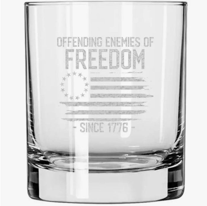 Patriotic Whiskey Glass - Liberty Flag & Specialty
