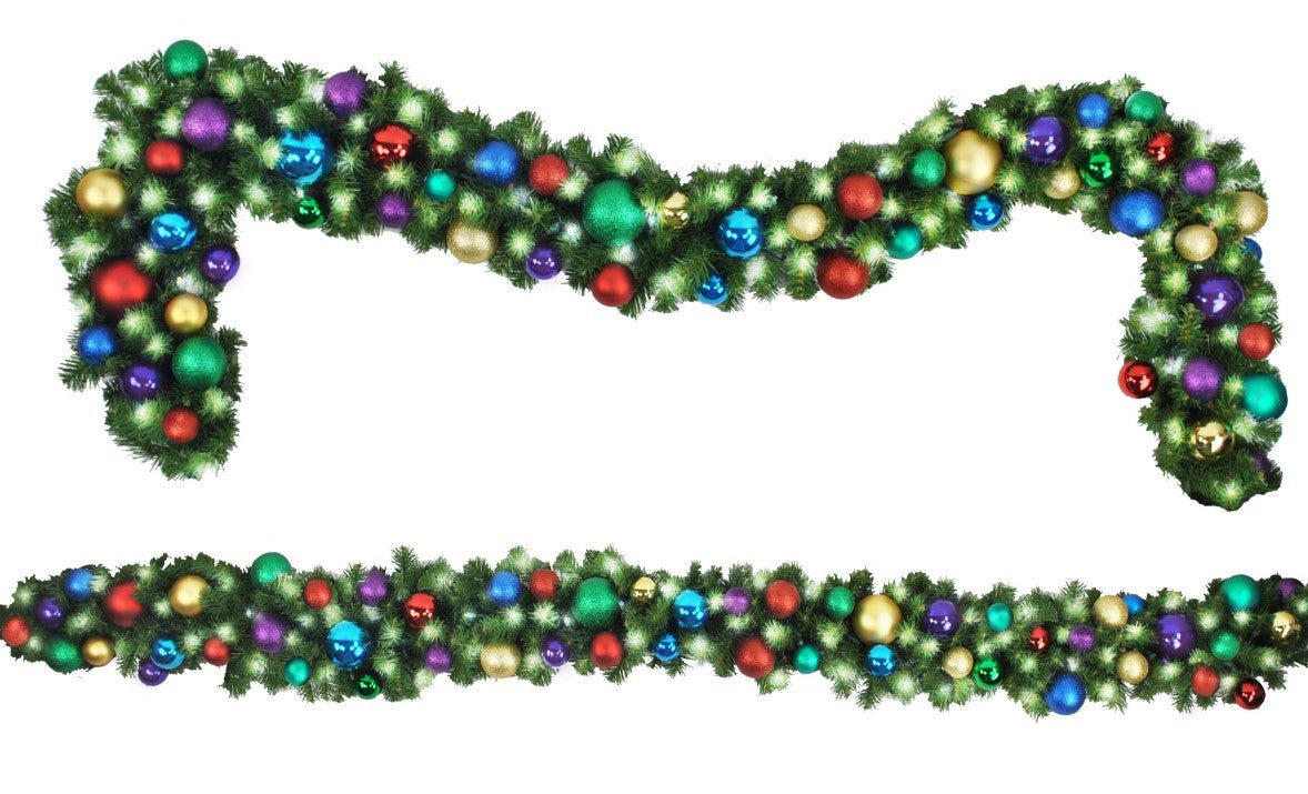 Pre-Decorated 9' Garland Swag - Liberty Flag & Specialty