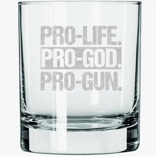 Pro-God Whiskey Glass - Liberty Flag & Specialty