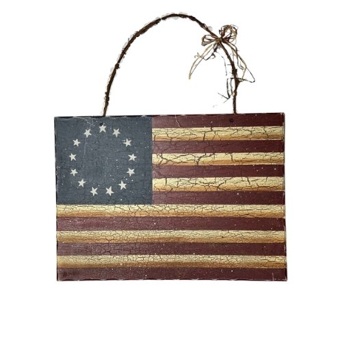 Rustic Wood Betsy Ross Flag Sign - Liberty Flag & Specialty