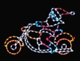 Santa Riding Motorcycle Animated - Liberty Flag & Specialty