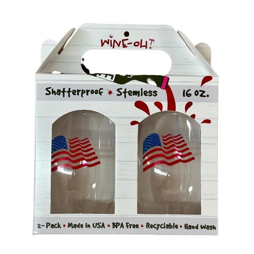 USA Flag Stemless Wine Tumbler - Liberty Flag & Specialty