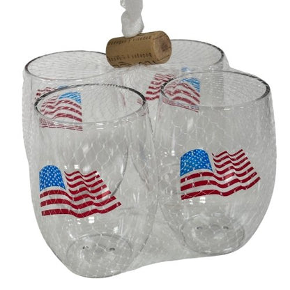 USA Flag Stemless Wine Tumbler - Liberty Flag & Specialty