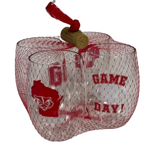 Wisconsin Badgers Stemless Wine Tumbler - Liberty Flag & Specialty
